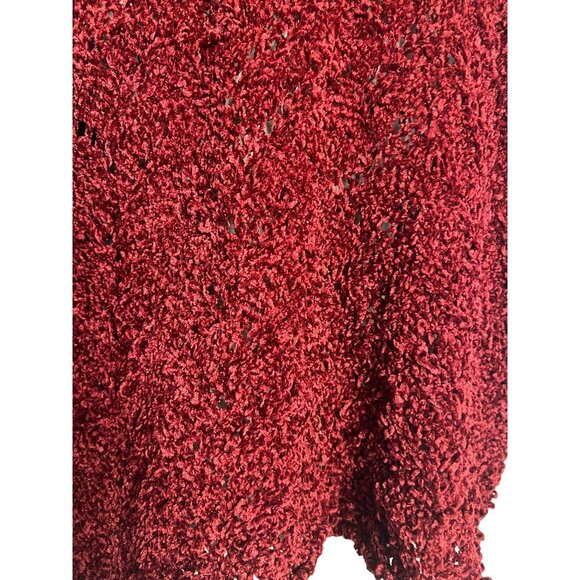 Knit Ware Elements Sweater Red Detail Knit Oversized USA Goth Chic SMALL - Picture 8 of 11